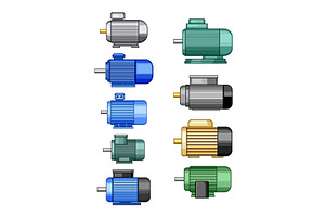 Electric motors representing, an Illustration by pikepicture
