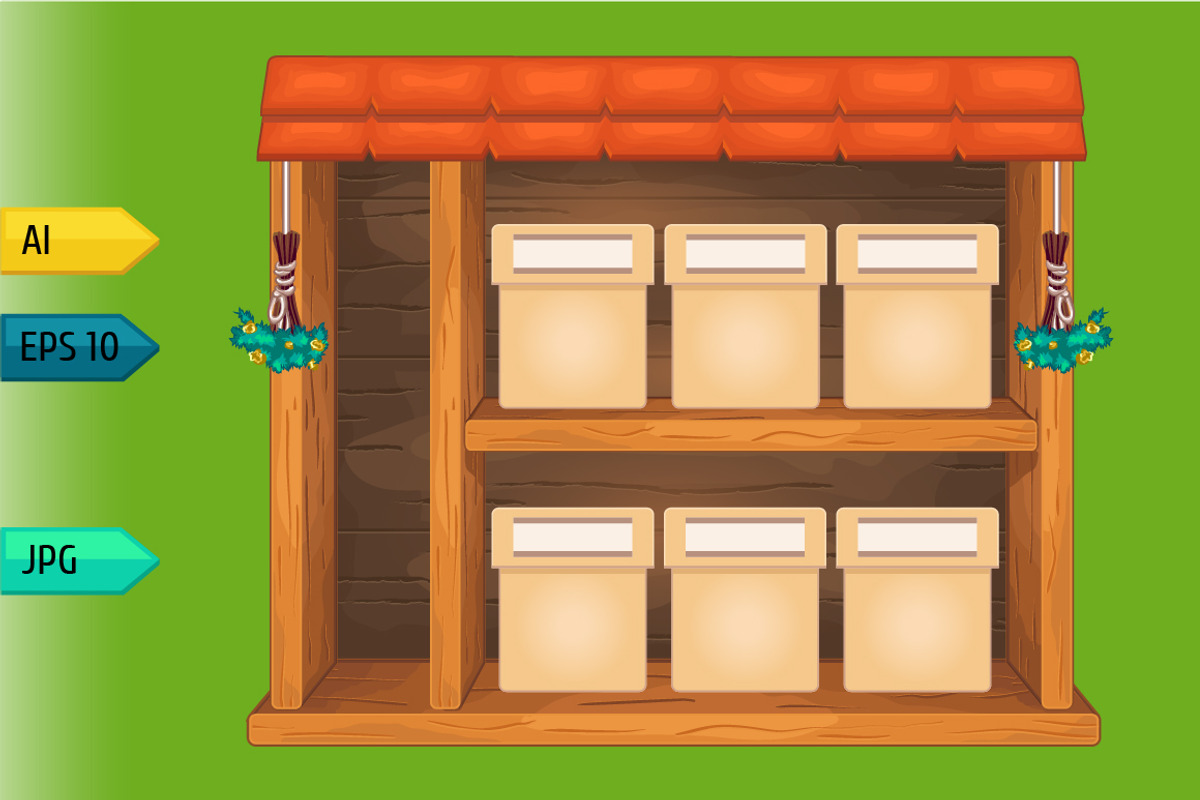 Game wooden store windows set, a Templates & Theme by julia_musdotter (Photo 19 of 21)