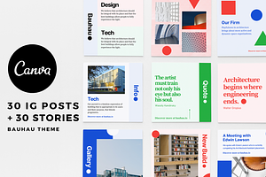 CANVA IG BUNDLE | BAUHAU THEME