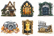 Watercolor Fall Sublimation Clipart, an Illustration by OK Design (Thumbnail 2 of 5)