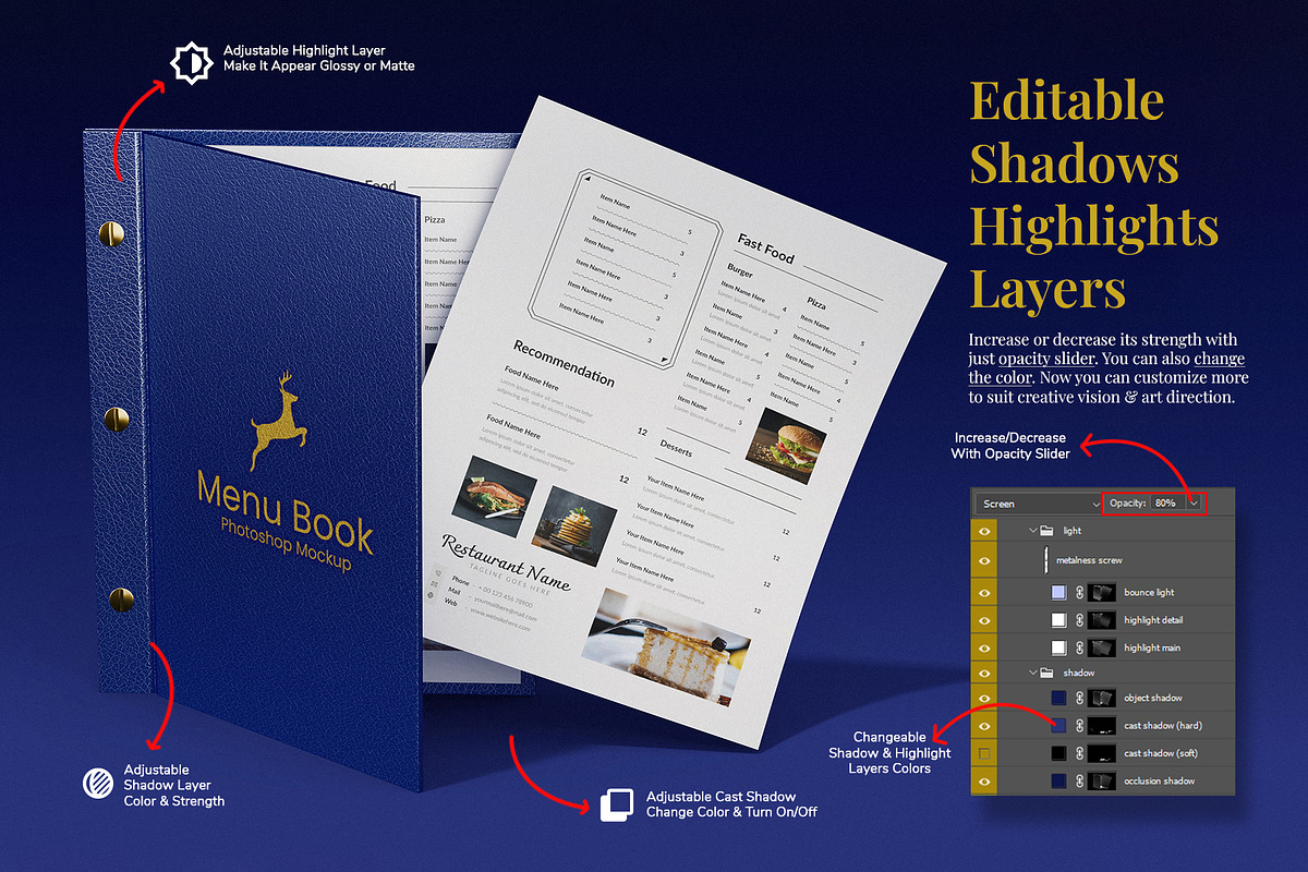 Menu Book Mockup Set - Leather Cover, a Books & Magazine Mockup by Remnand Studio (Photo 5 of 10)