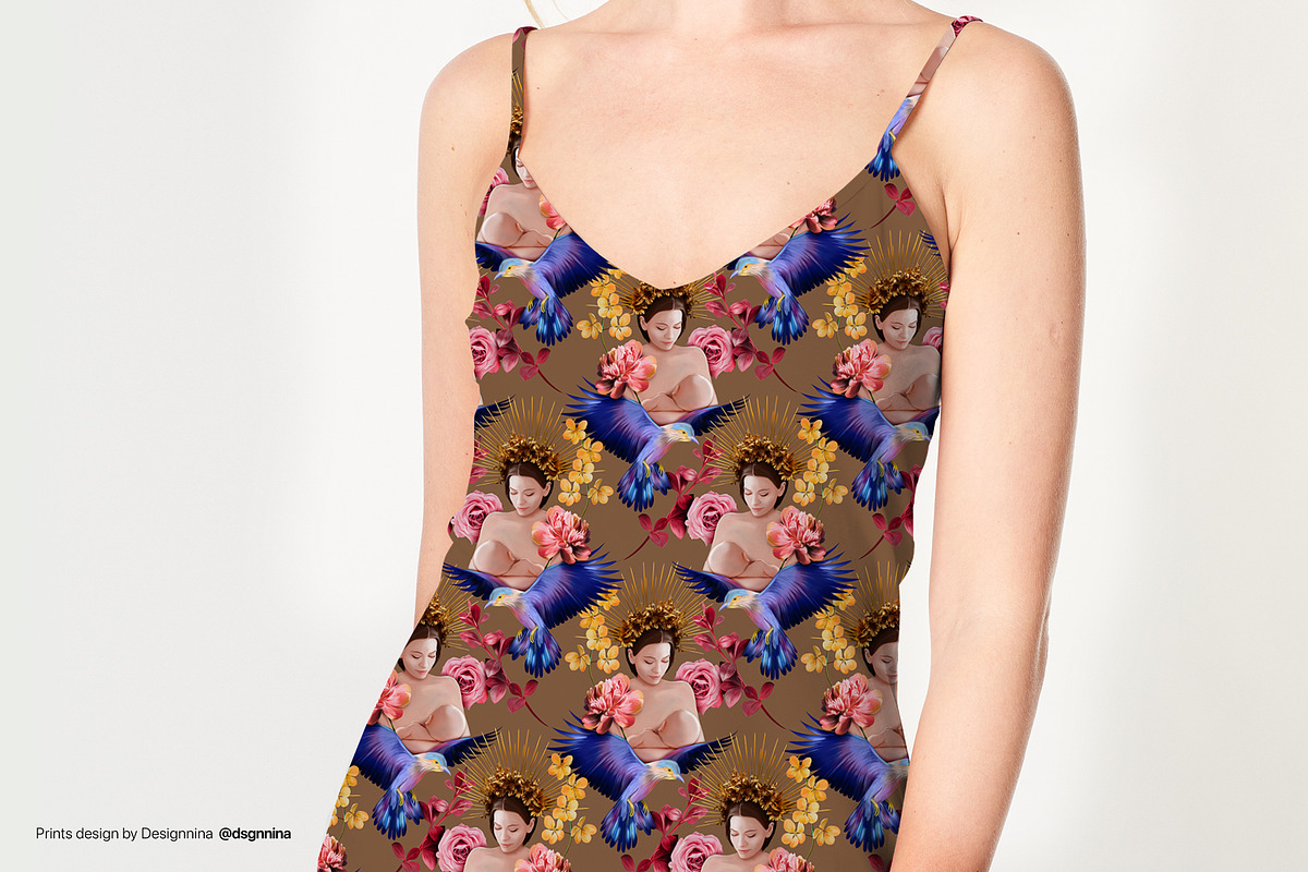 Madonna — Luxury Tileable Pattern, a Pattern Graphic by Designnina Shop (Photo 8 of 13)