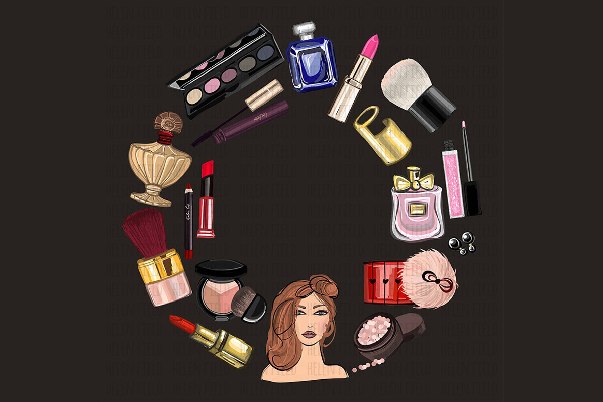 Digital watercolor perfume&cosmetics, an Illustration by Art Loft (Photo 5 of 17)