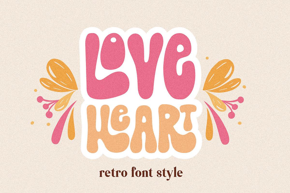 Love Heart Lovely Groovy Font, a Script Font by BarcelonaShop (Photo 1 of 10)