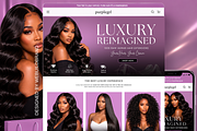 Hair website theme with banners, a Shopify Template by WeBuildBrand (Thumbnail 1 of 6)