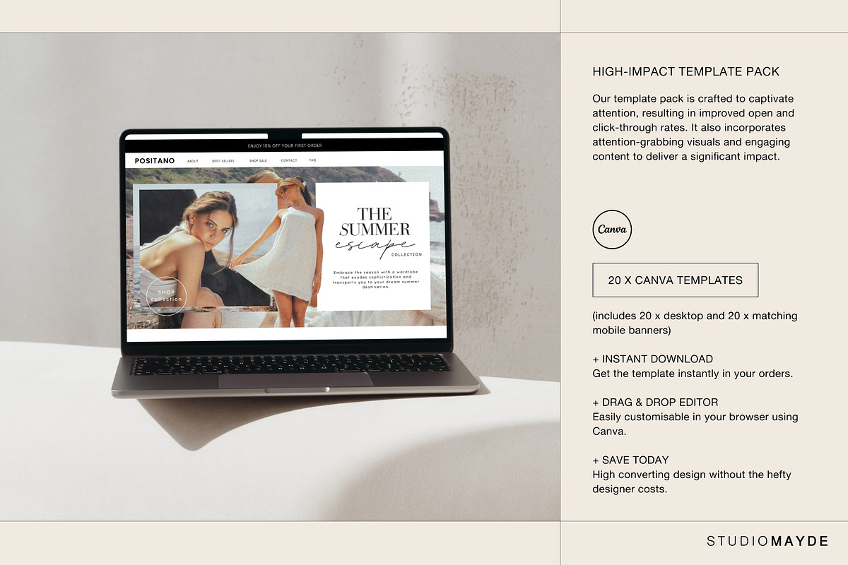 POSITANO | Website Banner Bundle, a Websites & App Template by Studio Mayde (Photo 2 of 6)