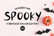 SPOOKY a Halloween Brushed .OTF Font, a Font by Blush Font Co. (Thumbnail 1 of 5)