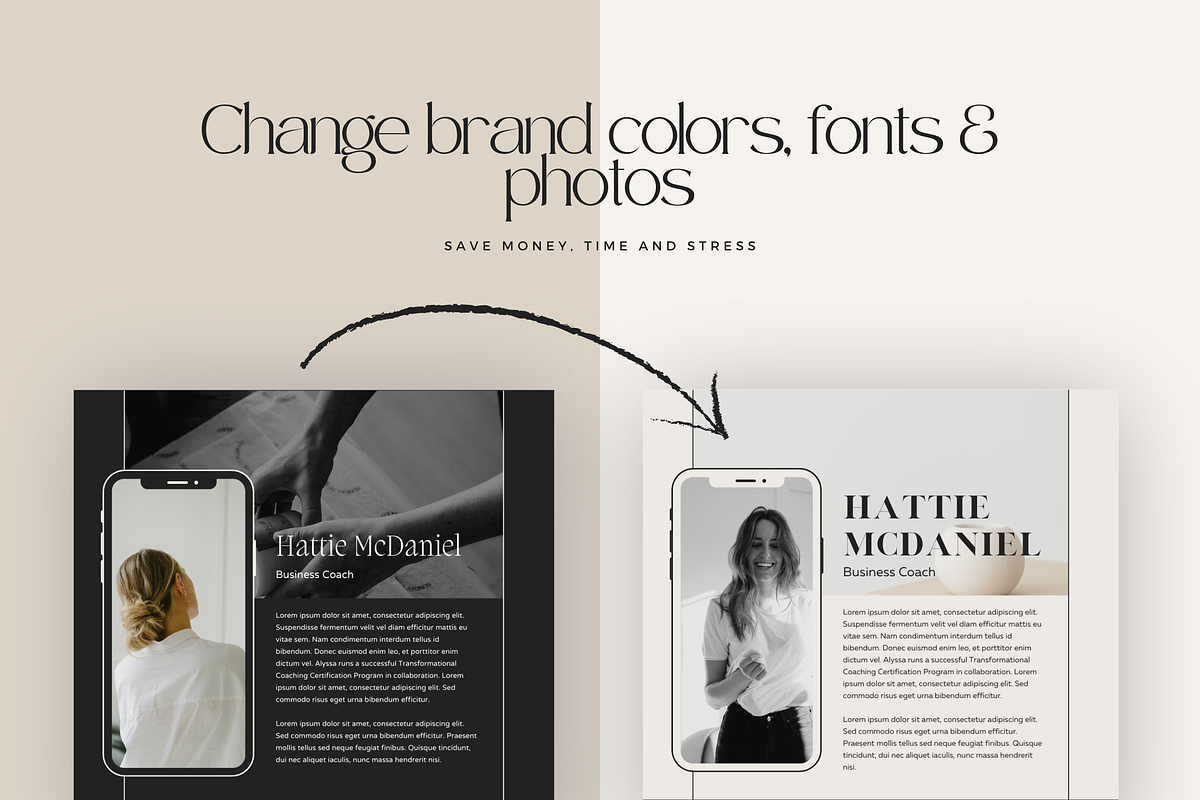 Canva Coaching Designer Kit Hattie, a Social Media Template by Lovely Confetti (Photo 4 of 9)