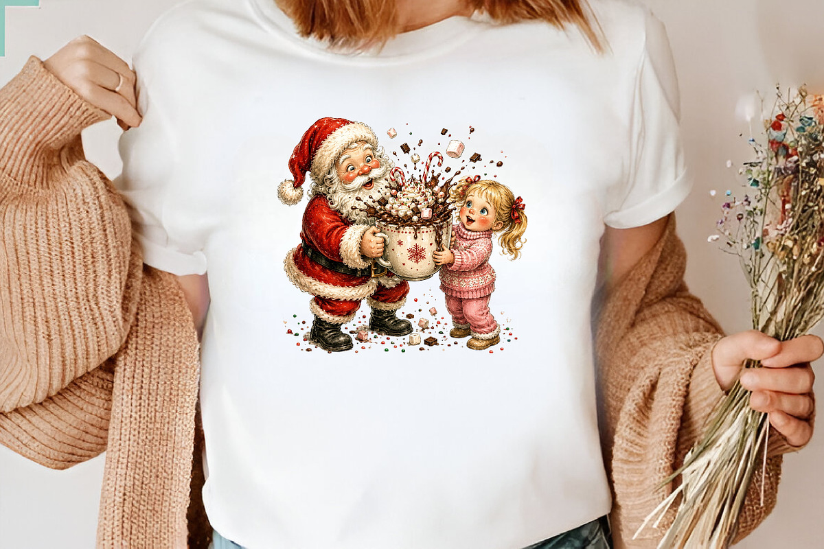 Funny Santa Hot Cocoa Splash PNG, a Seasonal Illustration by CraftArtStudio (Photo 3 of 4)