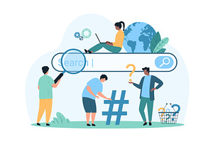 Searching information Internet web, an Object Illustration by Flashvector