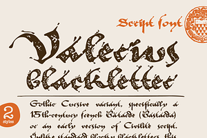 Valerius Elegant Blackletter Script