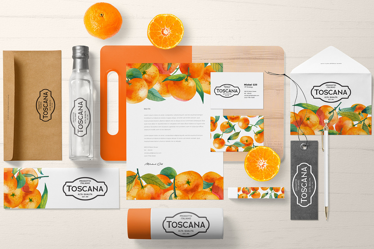 Watercolor Mandarin Fruits Vol. 1, a Food Illustration by Olga Begak Art & Design (Photo 7 of 10)