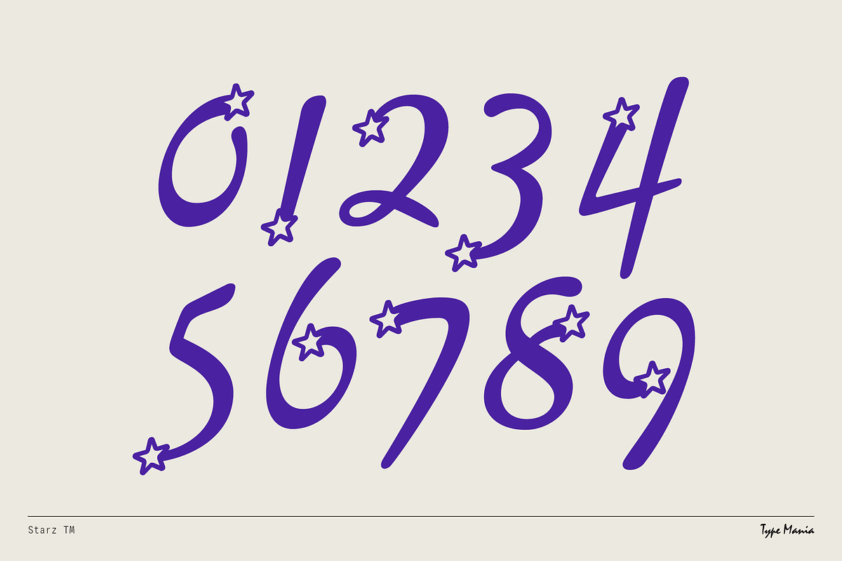 Starz TM – Sparkle Font, a Script Font by Type Mania (Photo 11 of 12)