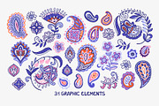 PAISLEY | graphics set, a Pattern Graphic by Nastya Tkachova (Thumbnail 6 of 8)
