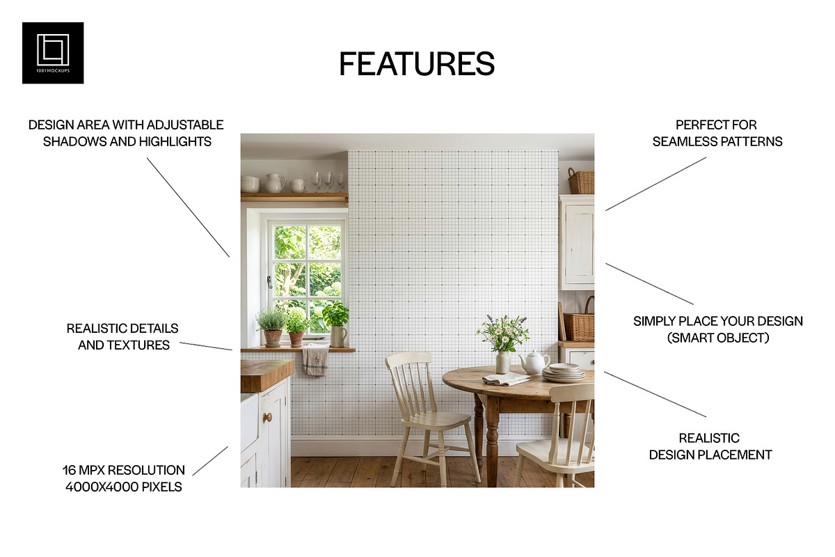 Kitchen Wallpaper Mockup PSD, a Household Mockup by 1001 mockups (Photo 2 of 11)
