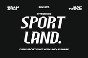 Sportland - Sport Race Font, a Sans Serif Font by Pandeka Studio (Thumbnail 1 of 12)