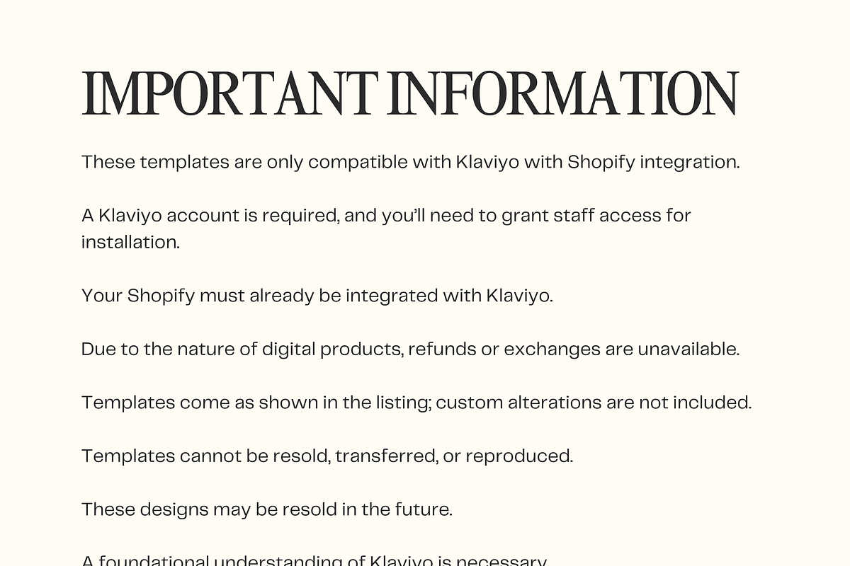 Klaviyo Email Flows, an Email Template by Template Twist Shop (Photo 8 of 8)