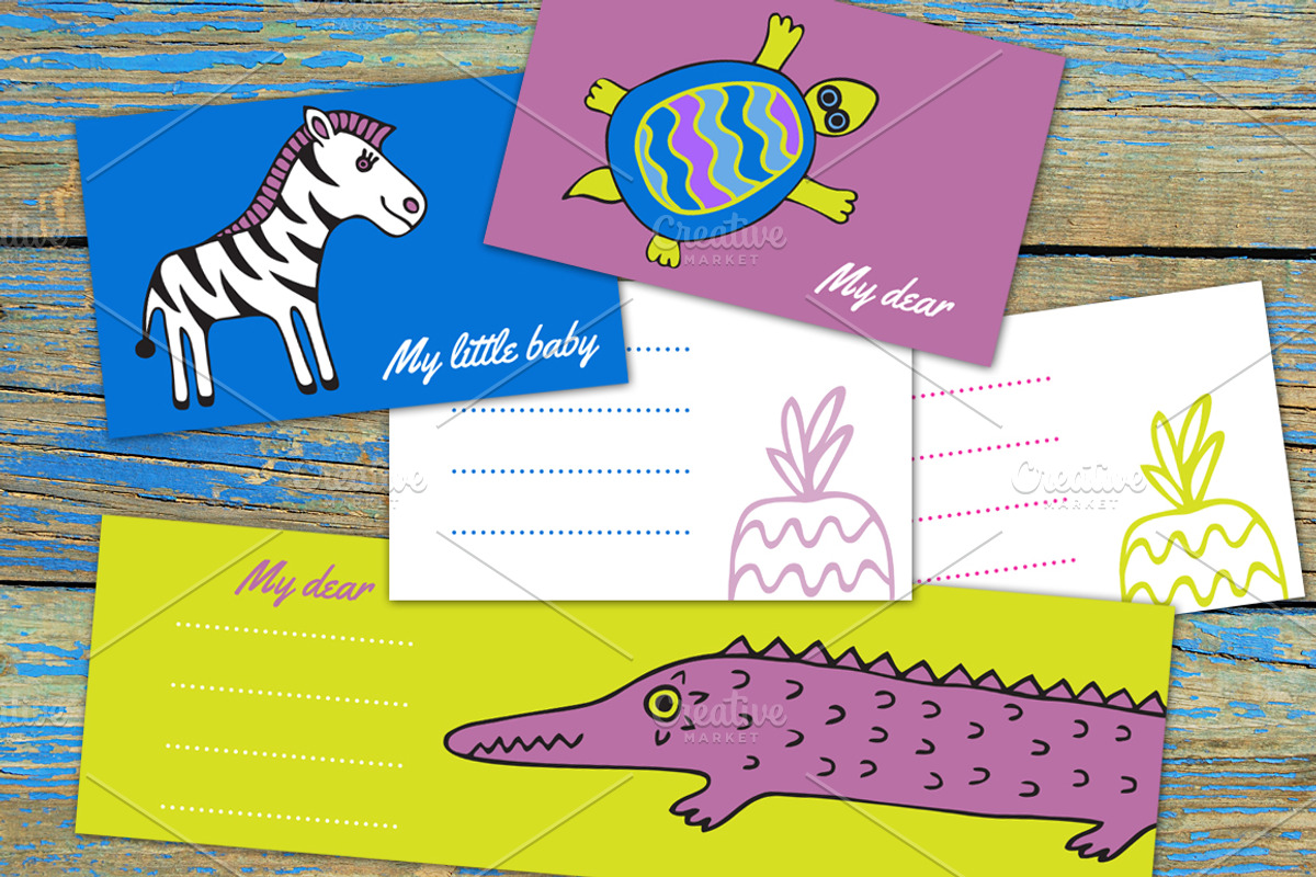 Set tropical & African animals, an Animal Illustration by EvgeniaV (Photo 5 of 5)