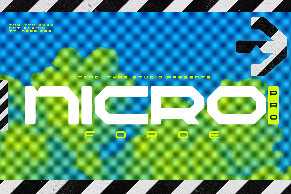Nicro Force Pro, a Sans Serif Font by Tondi Type Studio (Photo 13 of 14)