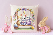 Easter bunnies family clipart, an Illustration by RobertsArt (Thumbnail 7 of 7)