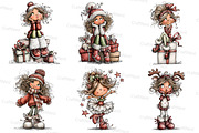 Whimsical Christmas girl, an Illustration by Craft Nest (Thumbnail 6 of 8)