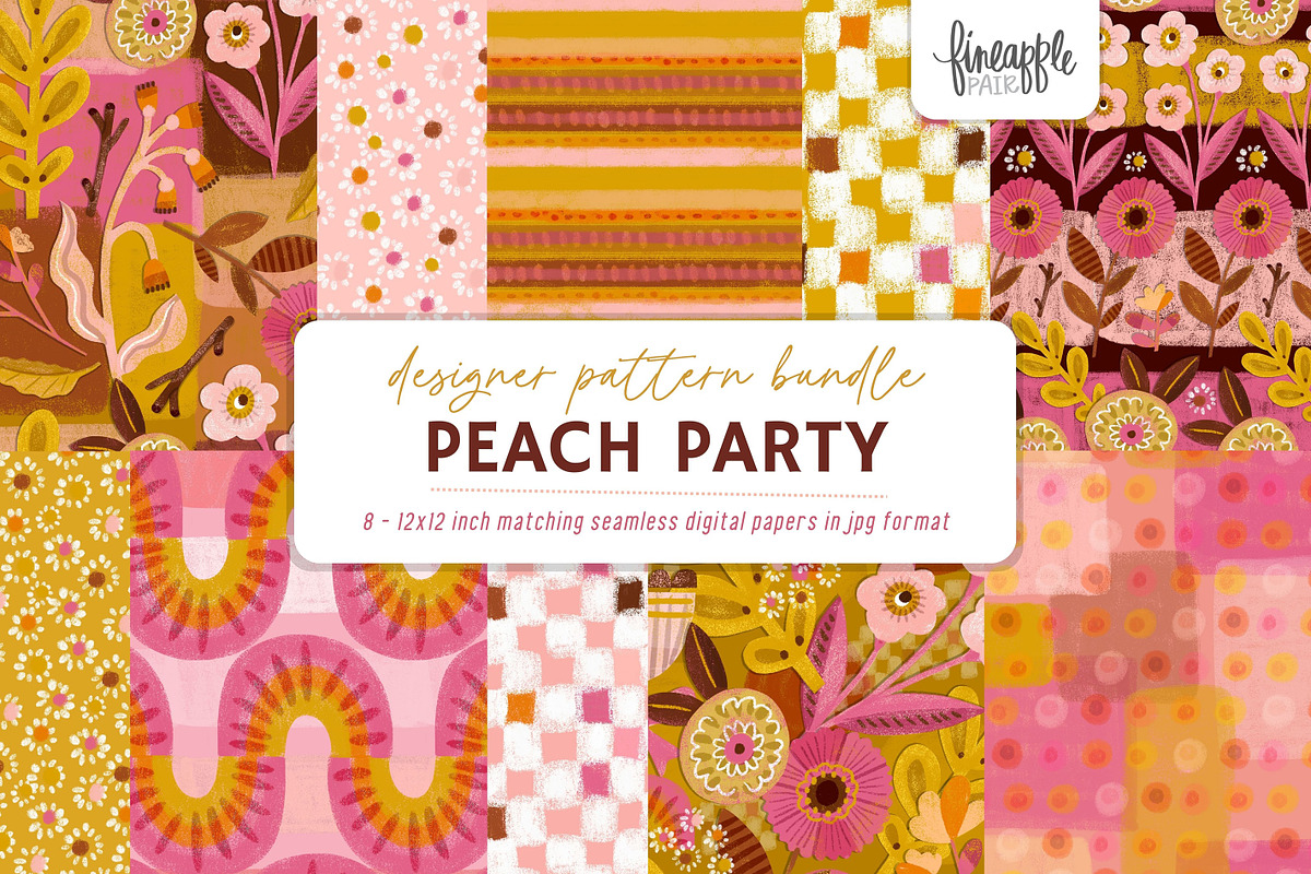 Whimsical Floral Pattern Bundle, a Pattern Graphic by FINEAPPLE (Photo 1 of 11)