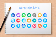 Vector Social Media Icons -ProColour, an Icon by 3Angle (Thumbnail 2 of 3)