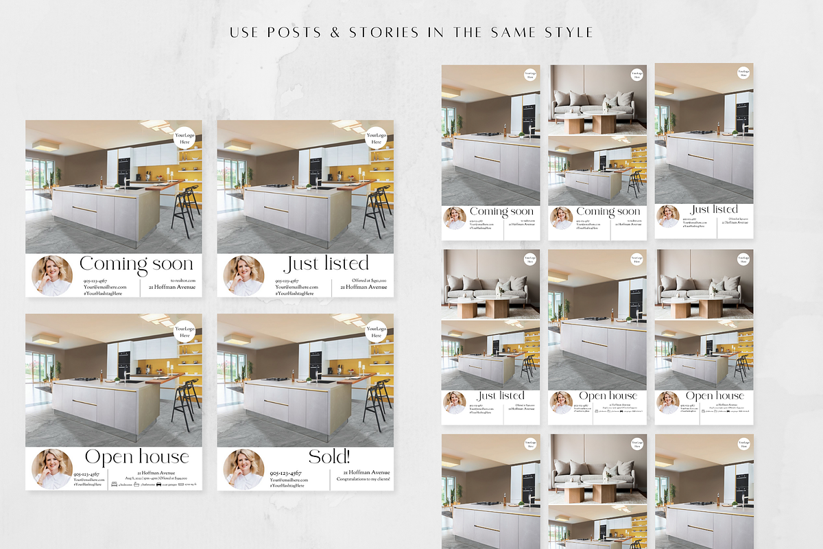 60 Real Estate Listing Posts Stories, a Social Media Template by ZoaniDesign (Photo 6 of 10)