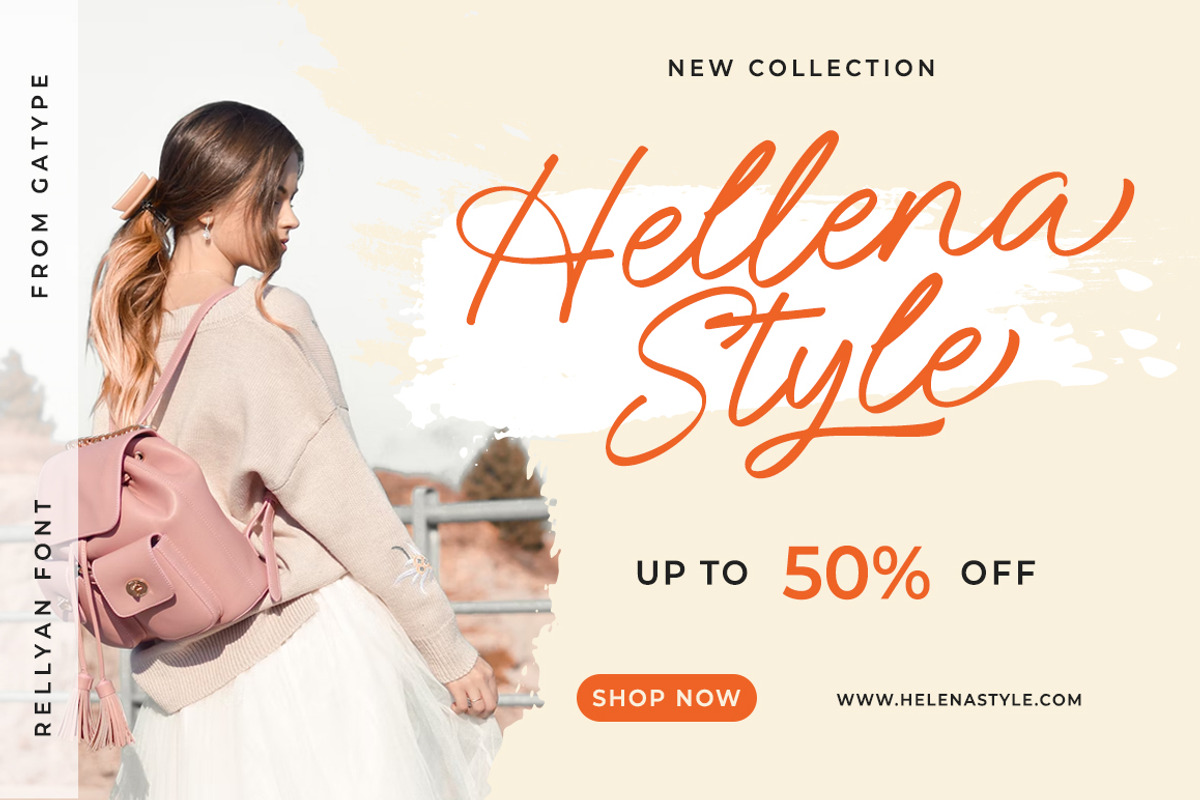 Rellyan, a Script Font by Gatype (Photo 2 of 7)