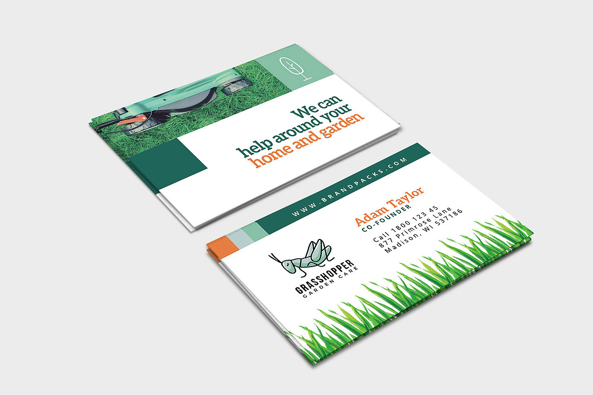 Gardener Business Card Template, a Business Card Template by BrandPacks