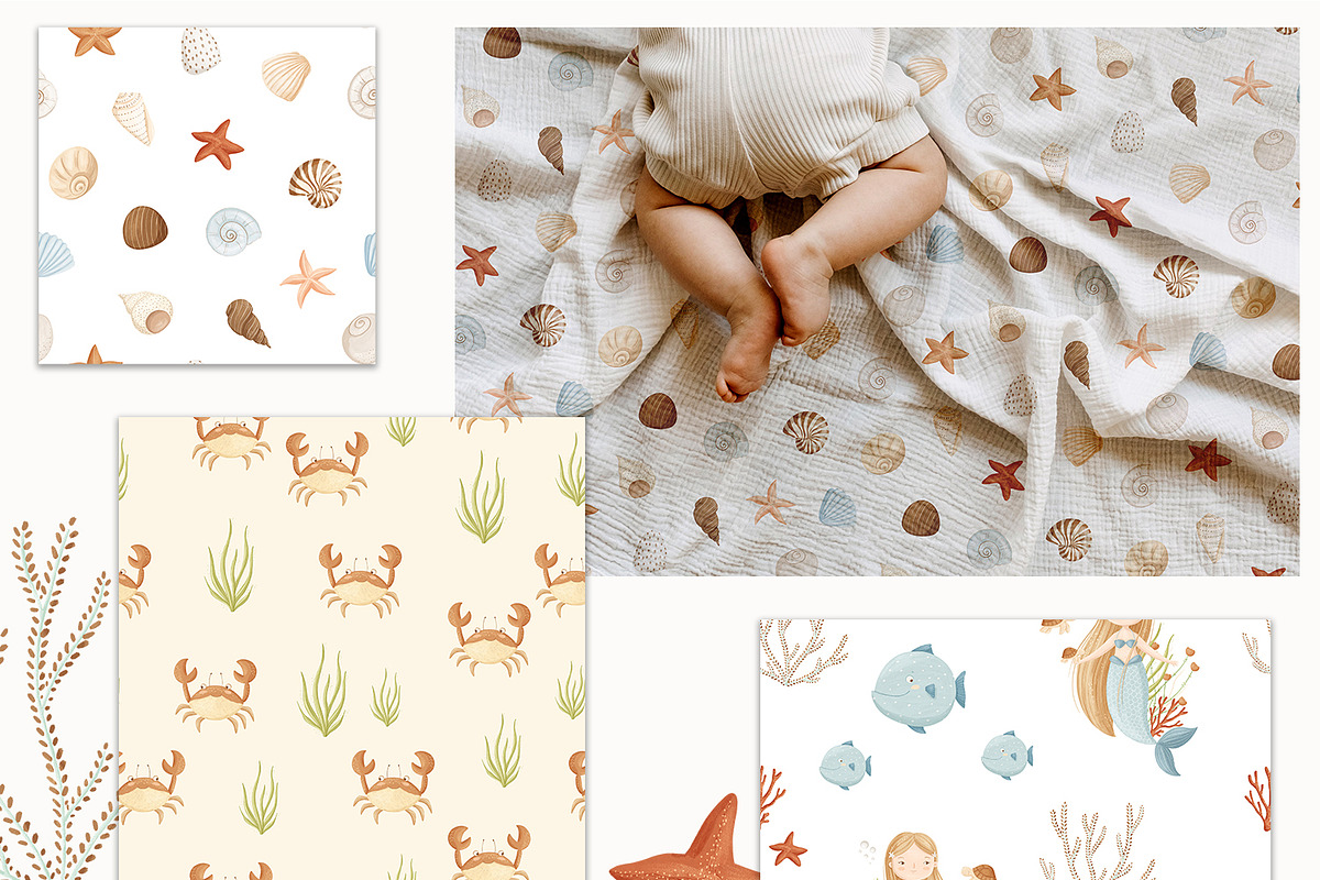 Ocean dreams - baby collection, a Decorative Illustration by polikarpovaart (Photo 13 of 17)
