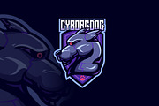 Cyborg Dog E-Sport Logo Template, a Branding & Logo Template by dien96 (Thumbnail 1 of 2)
