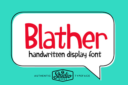 Blather | Handwritten Display Font