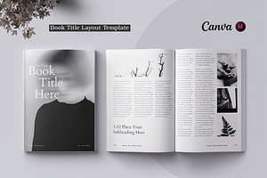 Book Title Layout Design Template, a Brochure Template by ArtisticLand