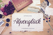 Alpenglueck - a handwritten font, a Script Font by Laura Heidi (Thumbnail 1 of 15)