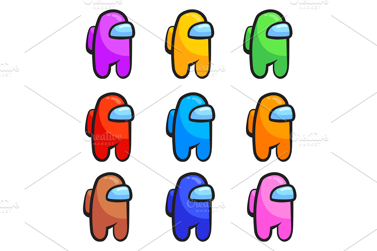 Among us. Cartoon game characters, a Background Graphic by Stock-Smart-Start