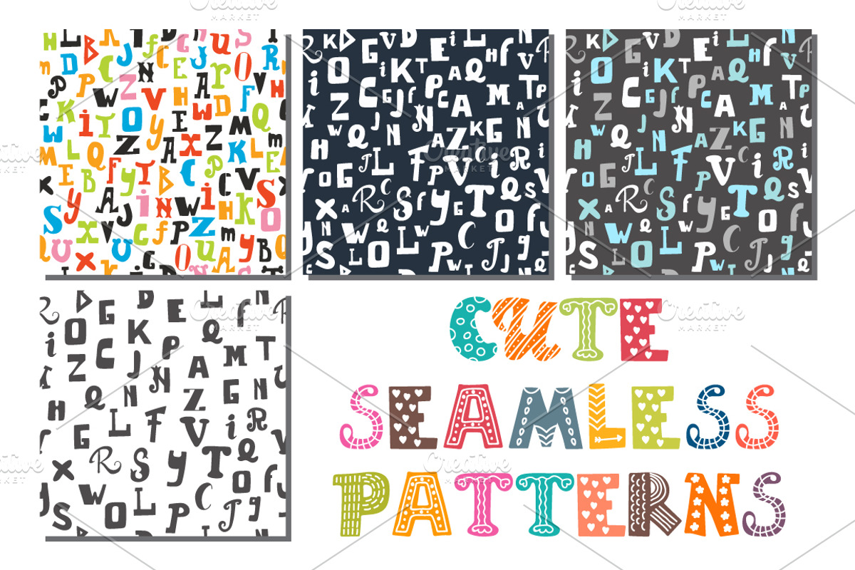 Cute Alphabet and numbers, a Decorative Illustration by Helen Sko (Photo 5 of 5)