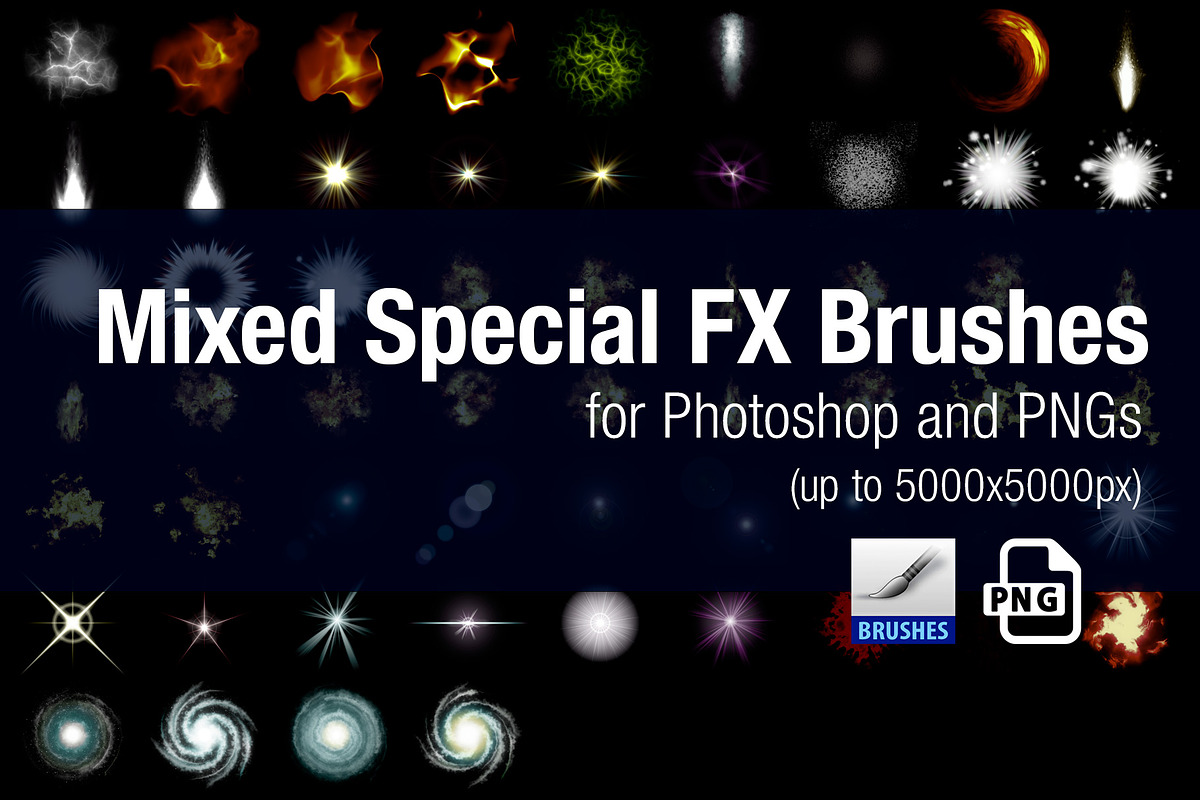 Mixed Special FX PS Brushes and PNGs, a Brush Add-On by Creative Graphics (Photo 1 of 5)
