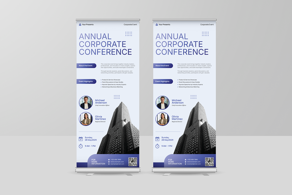 Corporate Event Roll Up Banner, a Print Template by Annora Studio (Photo 5 of 6)