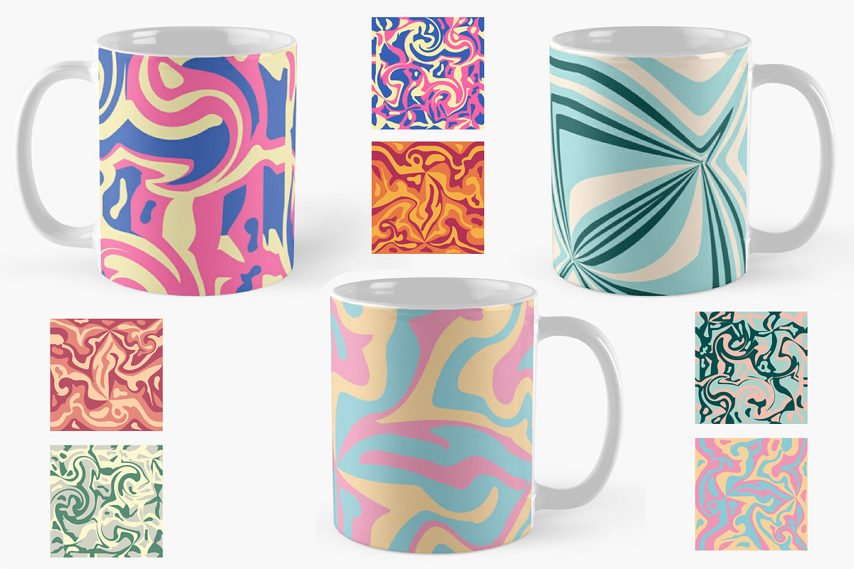 Groovy Trippy Grid Patterns, a Pattern Graphic by Michiru13 (Photo 6 of 23)