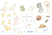 COUNTRYSIDE. Goose, donkey, frog, an Animal Illustration by OlliArtDesign (Thumbnail 2 of 6)