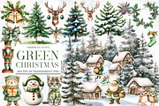Green Christmas Winter Clipart, an Illustration by Designworld (Thumbnail 1 of 5)