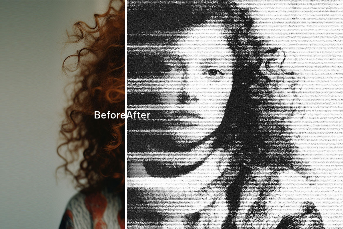 Retro Smudge Print Photo Effect, a Layer Style Add-On by dokudokunomi (Photo 2 of 5)
