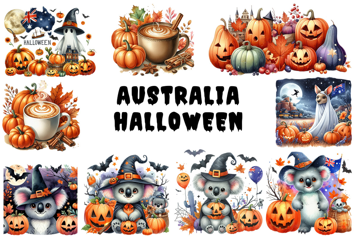 Australia Halloween cliparts, a Seasonal Illustration by FITALARTSNEDIGI (Photo 3 of 10)