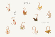 Cute Chickens & Florals Nursery Art, an Animal Illustration by Jenteva Art (Thumbnail 11 of 16)