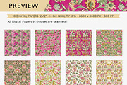 Bohemian Printable Backgrounds, a Pattern Graphic by Maishop (Thumbnail 2 of 8)