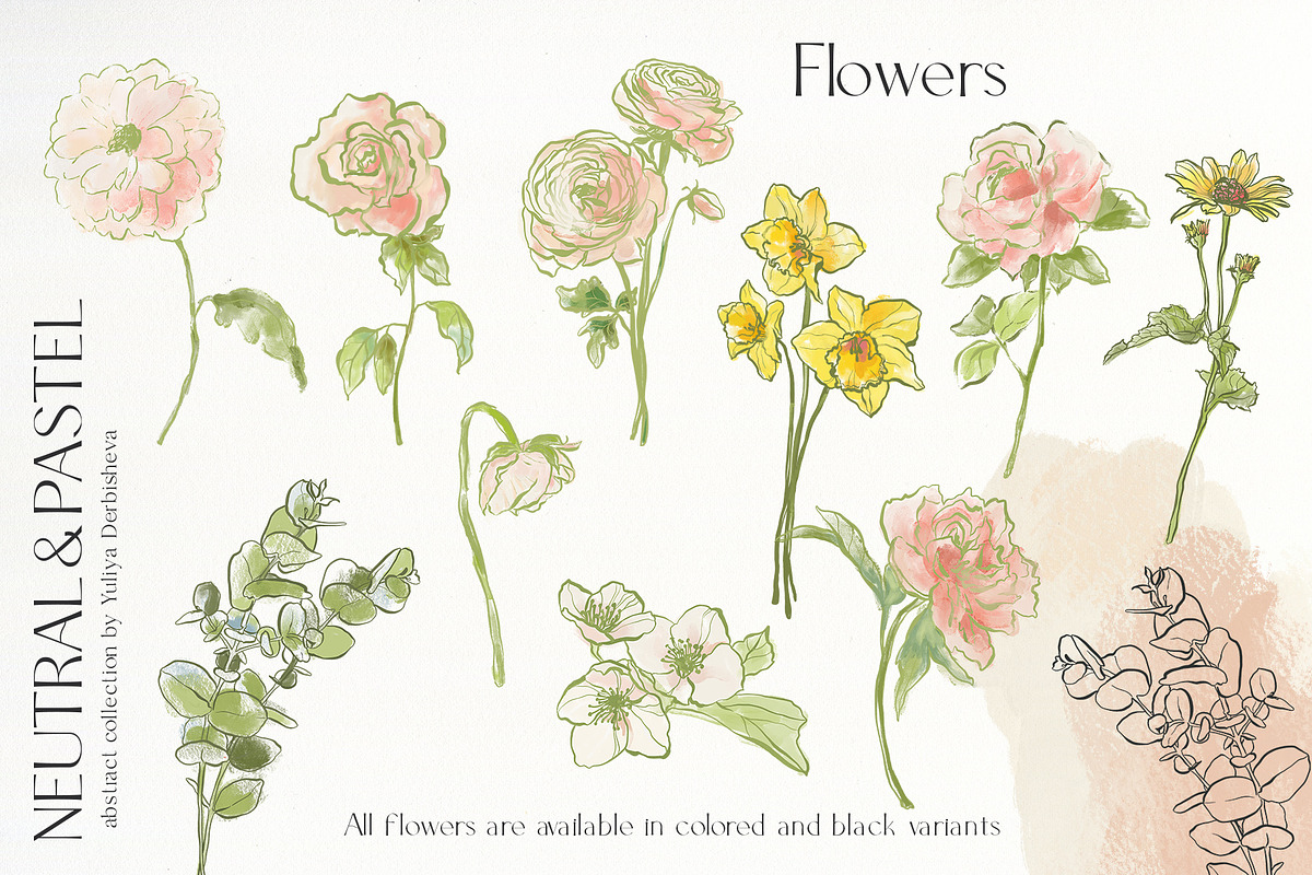 Neutral pastel background flowers, a Background Graphic by Yuliya Derbisheva (Photo 10 of 17)