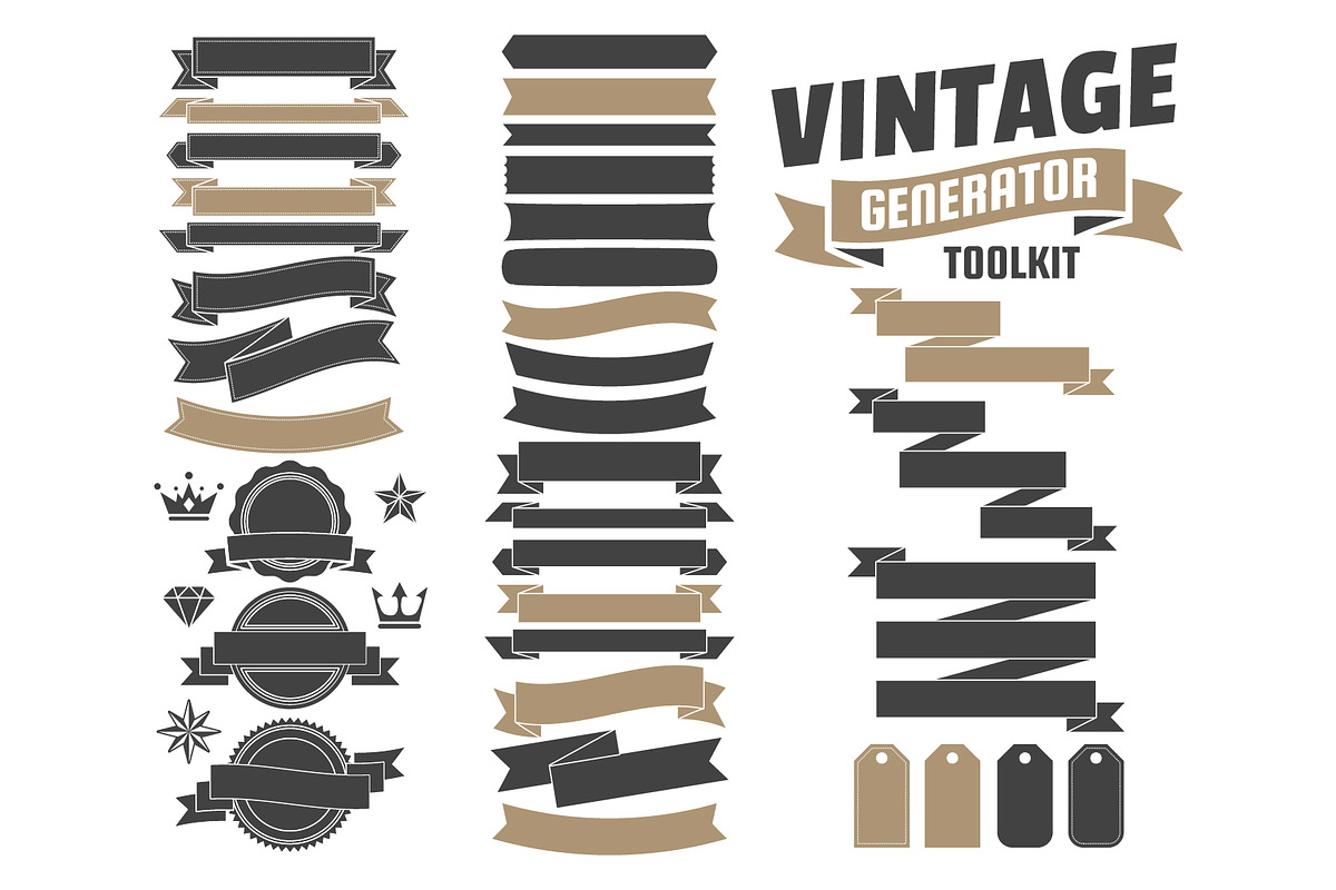 395 VINTAGE GENERATOR TOOLKIT, a Branding & Logo Template by Toonsteb (Photo 10 of 13)