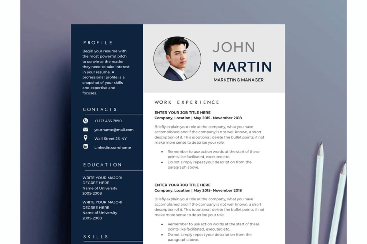 Word resume & cover letter template, a Resume Template by Climbwithelevator (Photo 1 of 11)