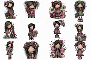 Whimsical Christmas Cat Clipart, an Illustration by cherrydesign (Thumbnail 3 of 3)